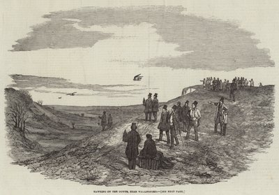 Falconeria sulle colline, vicino a Wallingford da Harrison William Weir