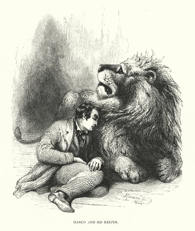 Leone e il suo custode da Harrison William Weir