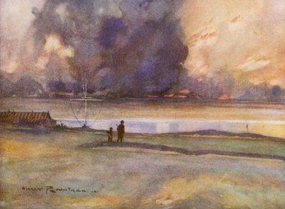 Campi da golf: Porthcowl, andando verso la diciottesima buca da Harry (1878 1950) Rountree