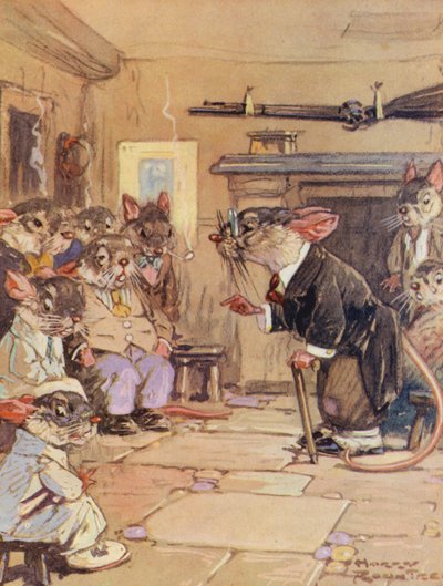 Le favole di Esopo: I topi in consiglio da Harry (1878 1950) Rountree