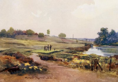Campi da golf: Handsworth, il primo tee (litografia a colori) da Harry (1878 1950) Rountree