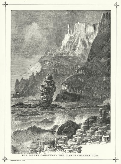 La Strada del Gigante, i Camini del Gigante (incisione) da Harry (after) Fenn