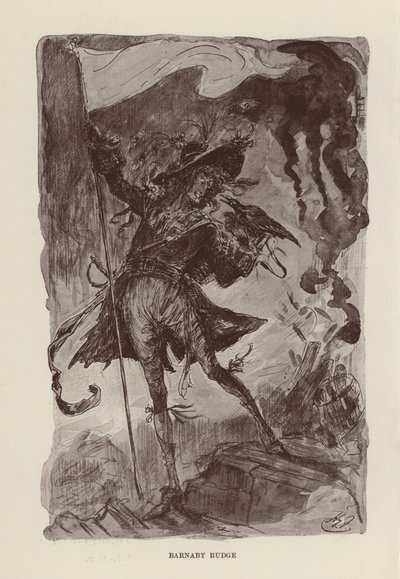 Illustrazione per Barnaby Rudge di Charles Dickens da Harry (after) Furniss