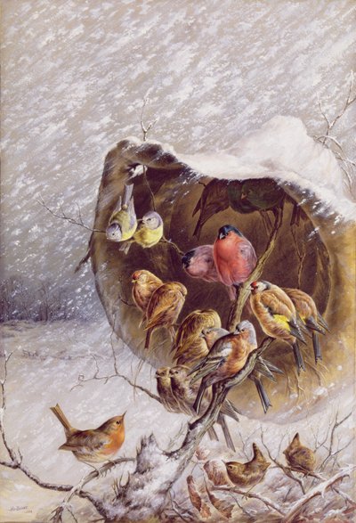 Riparo dalla tempesta di neve, 1896 da Harry Bright
