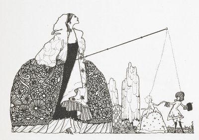 Una donna come burattinaia. da Harry Clarke