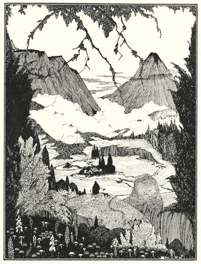 Edgar Allan Poe: Il Cottage di Landor da Harry Clarke