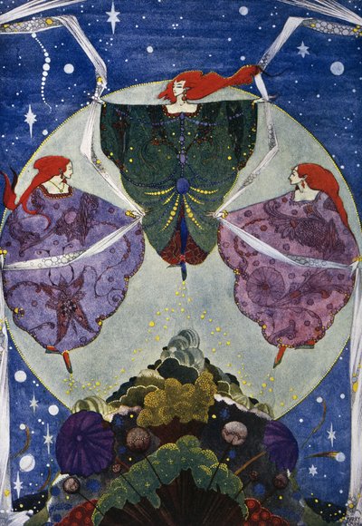 La collina degli elfi, fiaba di Hans Christian Andersen, illustrazione di Harry Clarke da Harry Clarke