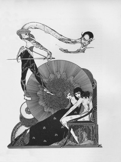 Mezza pagina del Faust di Goethe, 1925 da Harry Clarke
