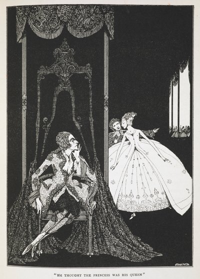 Pensava che la principessa fosse la sua regina. Illustrazione per la storia Pelle d