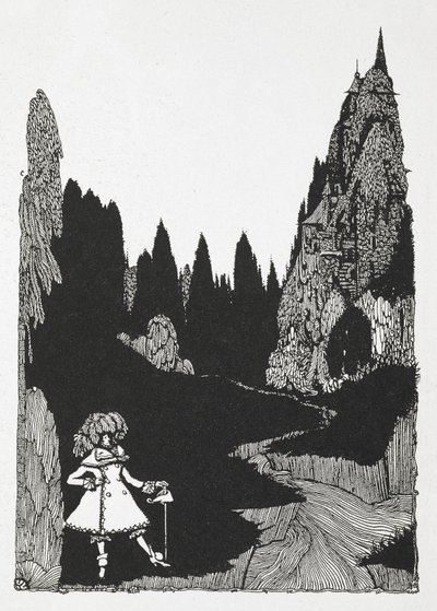 Illustrazione per la storia Pollicino da Harry Clarke