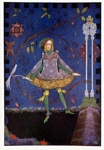 Sulla tomba del padre della principessa crebbe poi un cespuglio di rose - Il guardiano dei porci "La principessa e il porcaro" - in "Fiabe" di Hans Christian Andersen, ill. di Harry Clarke da Harry Clarke