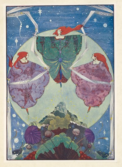 La collina degli elfi. Ballavano con scialli tessuti di nebbia e chiaro di luna. da Harry Clarke