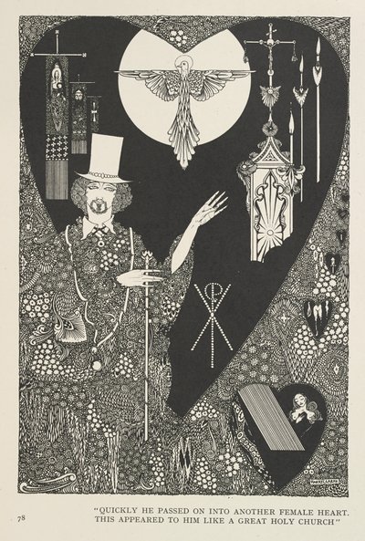 Le Galosce della Fortuna. Rapidamente passò in un altro Cuore Femminile. Questo gli apparve come una grande Chiesa Santa. da Harry Clarke