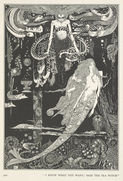 La piccola sirena. "So cosa vuoi," disse la Strega del Mare. da Harry Clarke