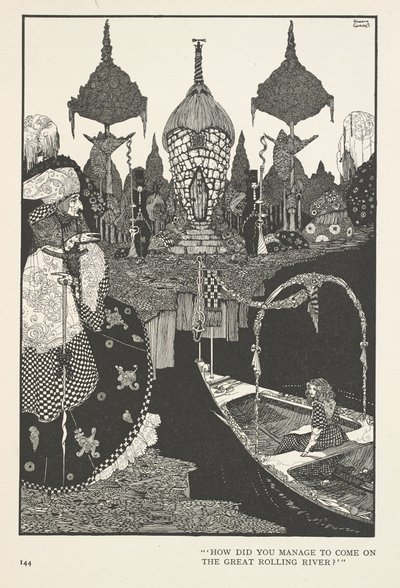 La Regina delle Nevi. Come sei riuscito a venire sul grande fiume che scorre? da Harry Clarke