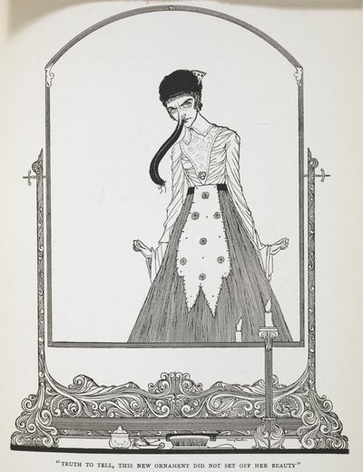 A dire il vero, questo nuovo ornamento non esaltava la sua bellezza. Illustrazione per il racconto 