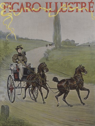 En Tandem. Copertina di Le Figaro Illustré, giugno 1895 da Harry Finney