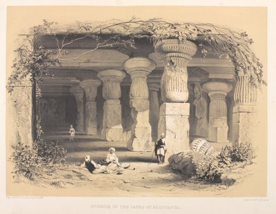Interno delle Grotte di Elephanta da Harry Francis Darell