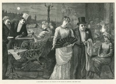 Una notte di mezza estate sulla terrazza della Camera dei Comuni da Harry Furniss