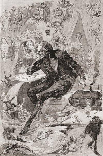 David Copperfield. Illustrazione di Harry Furniss per il romanzo di Charles Dickens David Copperfield, dall