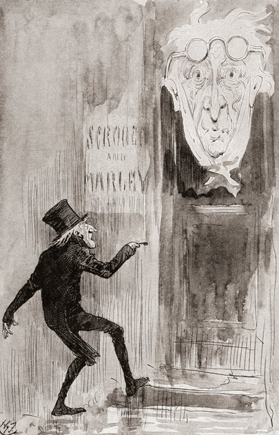 Illustrazione per A Christmas Carol da The Christmas Books di Charles Dickens da Harry Furniss