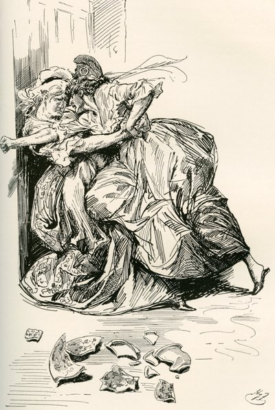 Illustrazione per il romanzo di Charles Dickens Una storia di due città da Harry Furniss