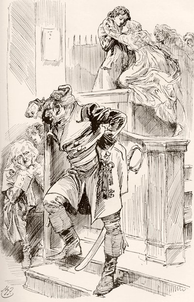 Illustrazione per il romanzo di Charles Dickens Una storia di due città da Harry Furniss