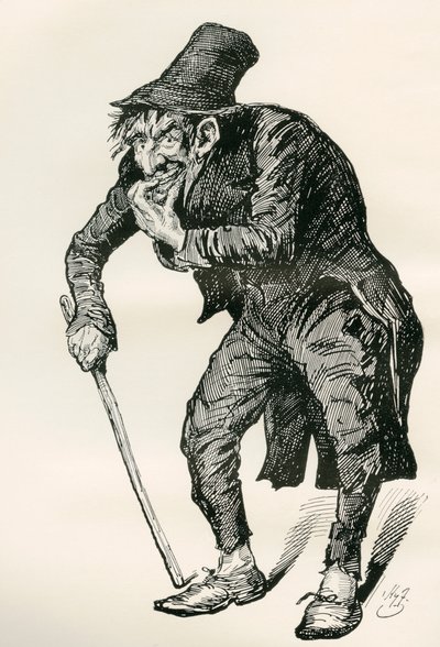 Illustrazione per Il negozio di antiquariato di Charles Dickens da Harry Furniss