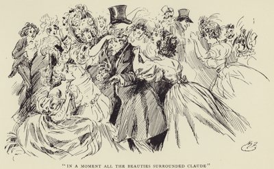In un momento tutte le bellezze circondarono Claude da Harry Furniss