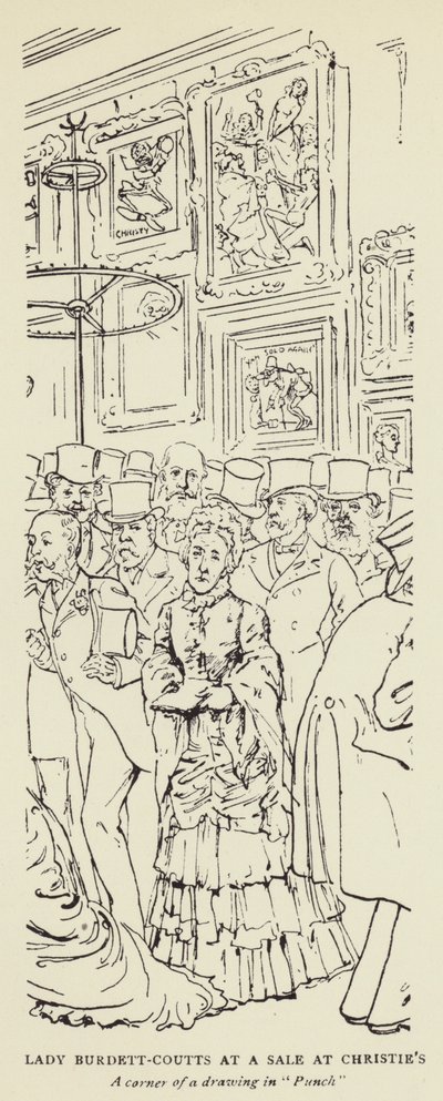 Lady Burdett-Coutts a una vendita da Christie