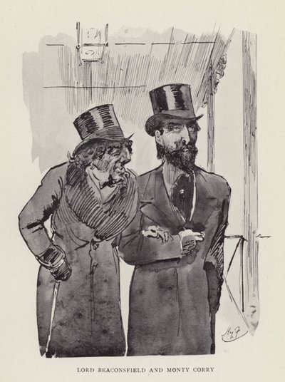 Lord Beaconsfield e Monty Corry da Harry Furniss