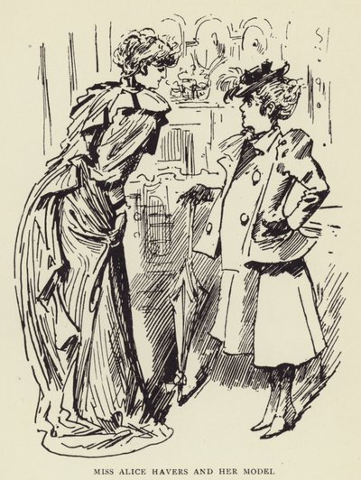 Miss Alice Havers e il suo modello da Harry Furniss
