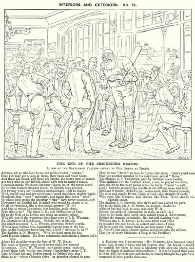 Cartone animato di Punch: La fine della stagione del cricket - scena nel padiglione al Lord