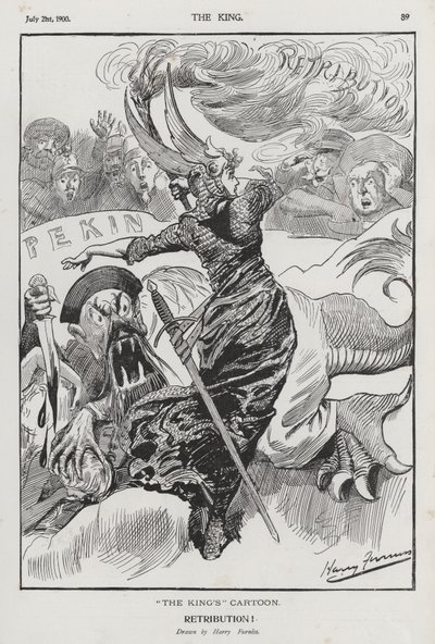 Ritorsione, vignetta sulla Ribellione dei Boxer in Cina da Harry Furniss
