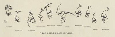 I Noes-es (cioè i nasi dei politici) hanno vinto - 1883 da Harry Furniss