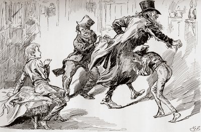 La cucina dei ladri. Oliver viene mostrato come si fa, illustrazione da 