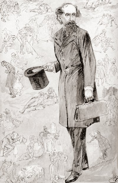 Il viaggiatore non commerciale. Illustrazione di Harry Furniss per il racconto 