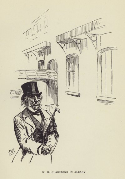 W E Gladstone in Albany da Harry Furniss