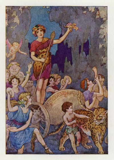 Bacco (litografia a colori) da Harry George Theaker