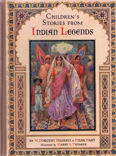 Prima di copertina, illustrazione da "Storie per bambini di leggende indiane", anni 