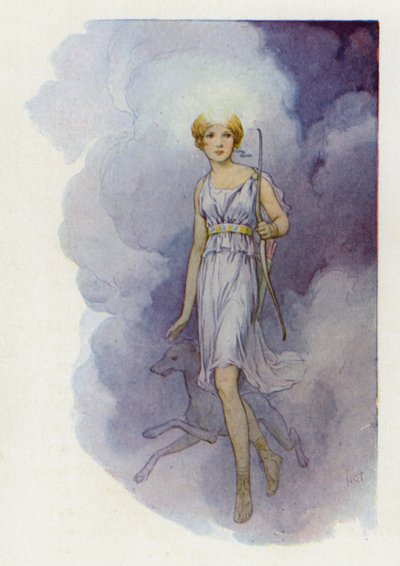 Il suo nome era Diana (litografia a colori) da Harry George Theaker