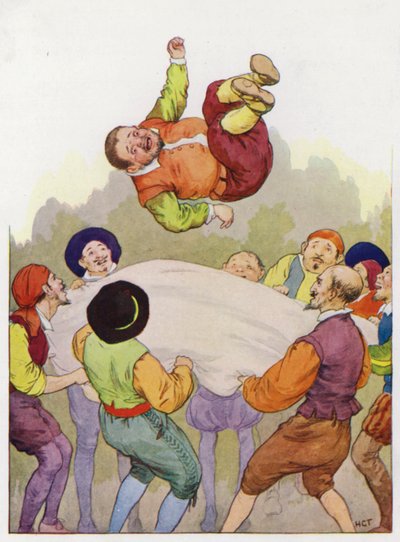 Illustrazione per Don Chisciotte (litografia a colori) da Harry George Theaker
