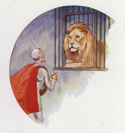 Illustrazione per Don Chisciotte (litografia a colori) da Harry George Theaker