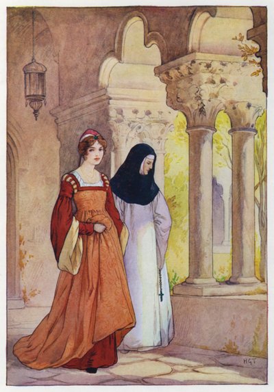 Illustrazione per Don Chisciotte (litografia a colori) da Harry George Theaker
