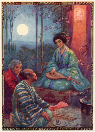 Principessa Splendore del Bambù Piumato (litografia a colori) da Harry George Theaker