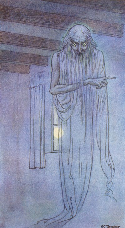 Il fantasma (litografia a colori) da Harry George Theaker