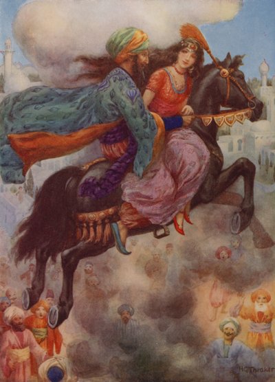 La principessa torna in Persia (litografia a colori) da Harry George Theaker