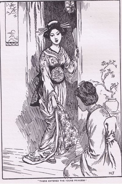 Entrò la giovane principessa (dalla Principessa con la ciotola) (litografia) da Harry George Theaker