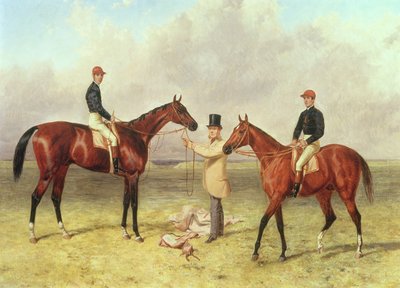 Da sinistra a destra Lord Lyon, vincitore del Derby, St. Leger e 2.000 ghinee; Elland, vincitore del Vaso d