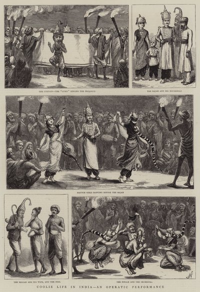 Vita da coolie in India, una rappresentazione operistica da Harry Hamilton Johnston